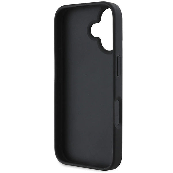 DKNY Checkered Pattern & Printed Stripes iPhone 16 Case - Black