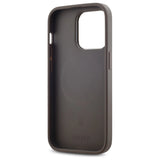 DKNY Leather Checkered Mono Pattern MagSafe iPhone 14 Pro Case - Beige