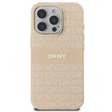 DKNY Repeat Texture Pattern & Stripe MagSafe iPhone 16 Pro Case - Pink
