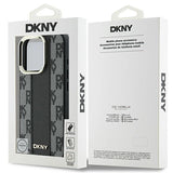DKNY Checkered Pattern Magsafe iPhone 16 Pro Case - Black