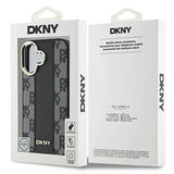 DKNY Checkered Pattern Magsafe iPhone 16 Plus Case - Black