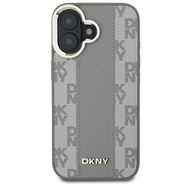 DKNY Checkered Pattern Magsafe iPhone 16 Case - Beige