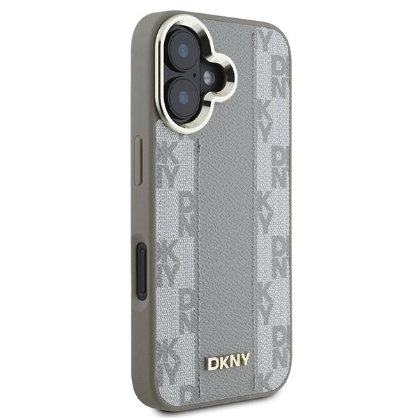 DKNY Checkered Pattern Magsafe iPhone 16 Case - Beige