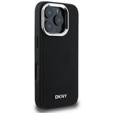 DKNY Plain Silver Logo MagSafe iPhone 16 Pro Max Case - Black