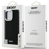 DKNY Plain Silver Logo MagSafe iPhone 16 Pro Max Case - Black