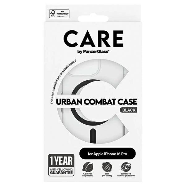 CARE af PanzerGlass Flagship Case iPhone 16 Pro 6.3 sort/sort MagSafe 1346