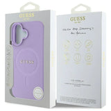 Guess Saffiano MagSafe iPhone 16 Case - Purple