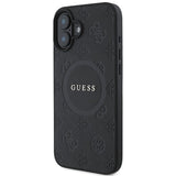 Guess Saffiano Peony Classic Logo MagSafe-hylster til iPhone 16 - sort