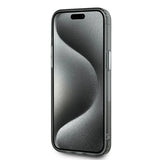 Karl Lagerfeld IML Monogram Karl & Choupette Head MagSafe Case for iPhone 15 Pro Max - Black