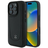 Mercedes Leather Urban Case for iPhone 16 Pro Max - Black