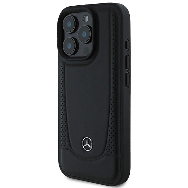 Mercedes Leather Urban Case for iPhone 16 Pro Max - Black