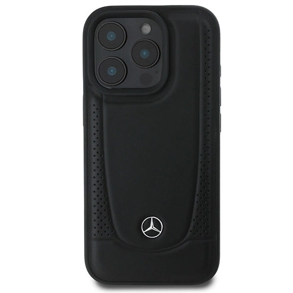 Mercedes Leather Urban Case for iPhone 16 Pro Max - Black