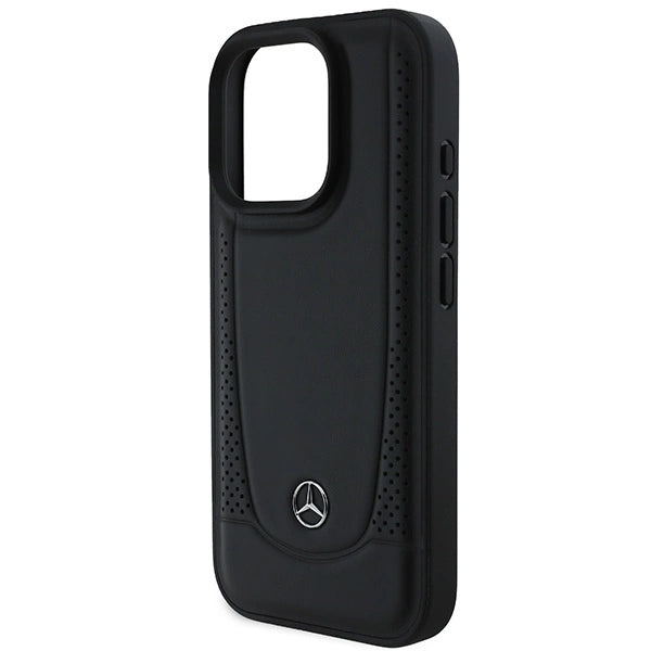 Mercedes Leather Urban Case for iPhone 16 Pro Max - Black