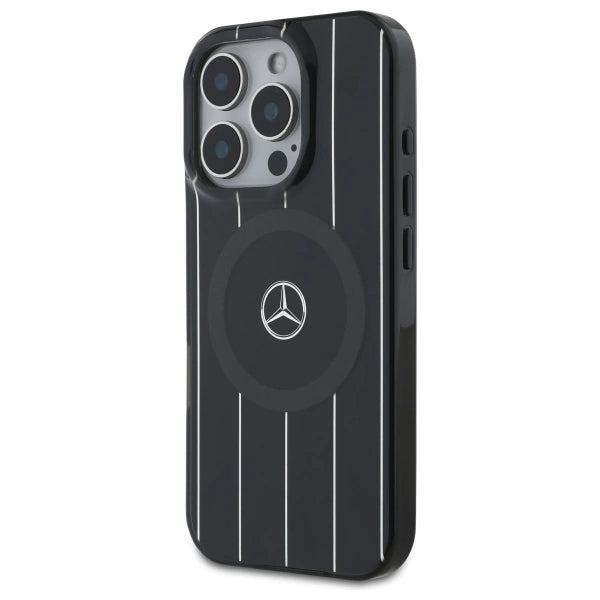 Mercedes MB Double Layer Crossed Lines MagSafe iPhone 16 Pro Case - sort