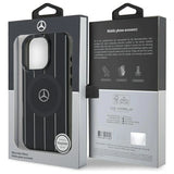 Mercedes MB Double Layer Crossed Lines MagSafe iPhone 16 Pro Case - sort