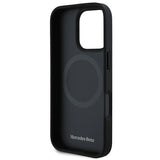 Mercedes MB Blue Line Leather MagSafe iPhone 16 Pro Case - Black