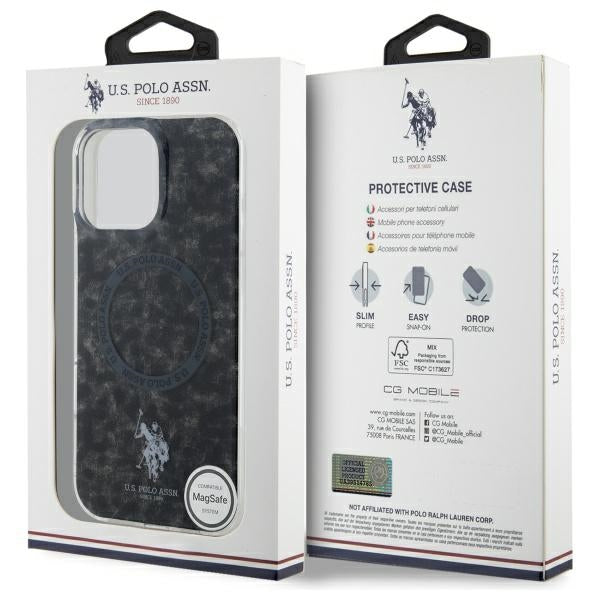 US Polo IML Ring MagSafe iPhone 16 Pro Case - sort