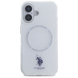 US Polo IML Ring MagSafe iPhone 16 Case - hvid