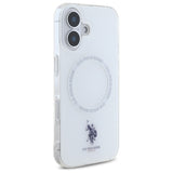 US Polo IML Ring MagSafe iPhone 16 Case - hvid