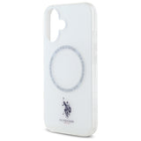 US Polo IML Ring MagSafe iPhone 16 Case - hvid