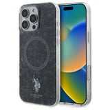 US Polo IML Ring MagSafe Case til iPhone 16 Pro Max - sort