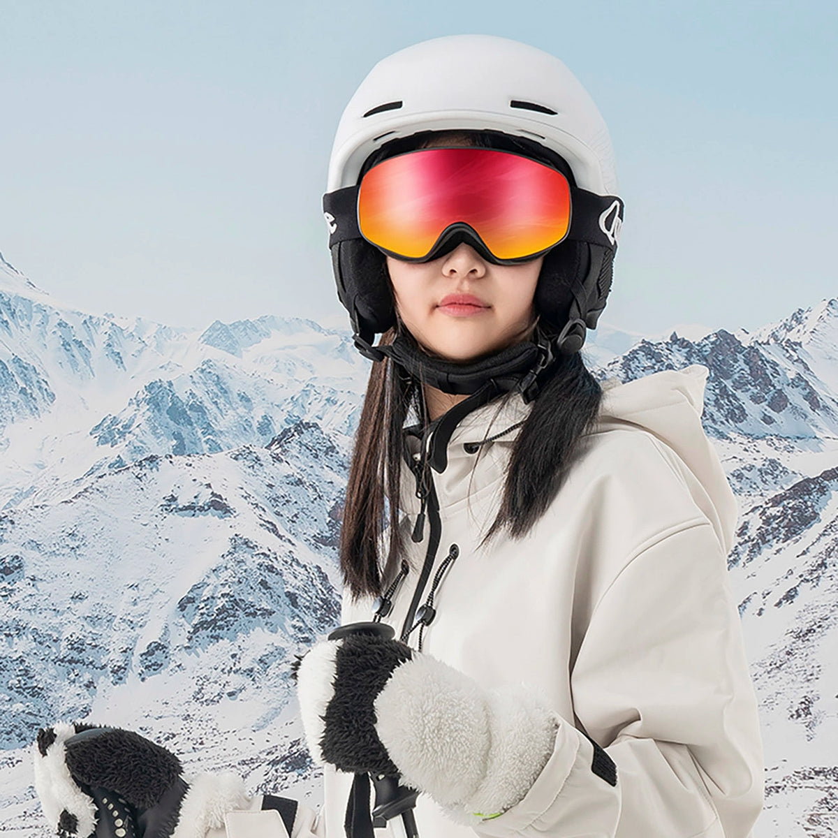 Qunature Sorte Skibriller Børn (Størrelse M/L) - Sort