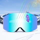 Qunature White Frameless Ski Goggles - White