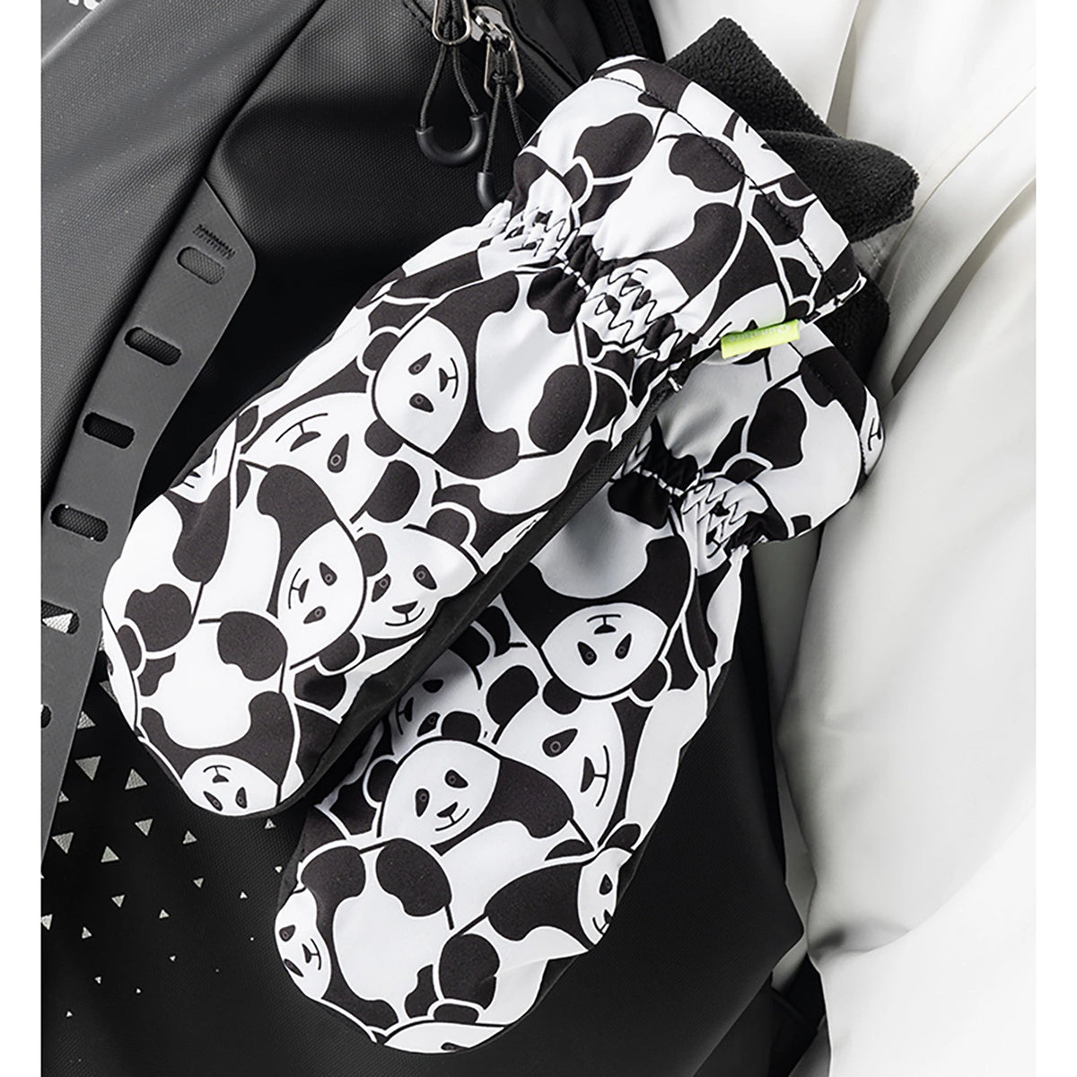 Qunature Panda Heat Transfer Skihandsker Børn Størrelse S - Sort/Hvid