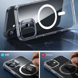 ESR Classic Hybrid Halolock MagSafe Case + tempereret glas til iPhone 16 - Klar
