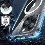 ESR Classic Hybrid Halolock MagSafe Case + tempereret glas til iPhone 16 Pro - Klar