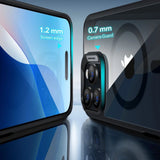 ESR Classic Hybrid Halolock MagSafe Case + tempereret glas til iPhone 16 Pro Max - Klar med sort ramme