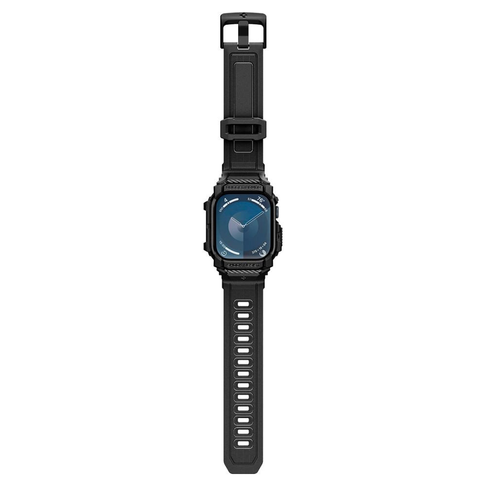 Spigen Rugged Armor Pro Apple Watch 10 (42mm) Strap Case - Black