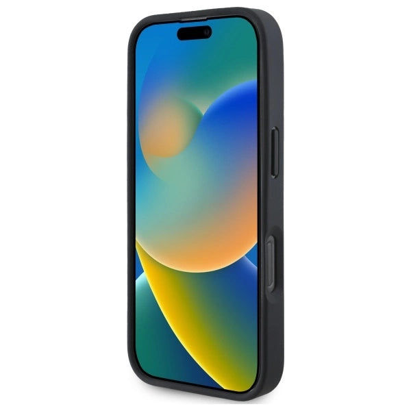 BMW Sign læder tekstureret og linje MagSafe Case til iPhone 16 Pro Max - sort