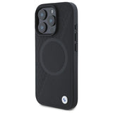 BMW Sign Leather Half Textured And Circle MagSafe case for iPhone 16 Pro Max - black