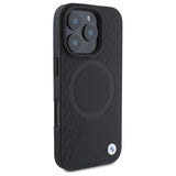BMW Sign Leather Half Textured And Circle MagSafe case for iPhone 16 Pro Max - black