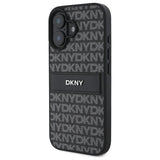 DKNY Texture Pattern Tonal Stripe iPhone 16 Case - sort