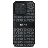DKNY Texture Pattern Tonal Stripe iPhone 16 Pro Max Case - Black