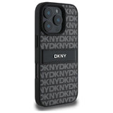 DKNY Texture Pattern Tonal Stripe iPhone 16 Pro Max Case - Black