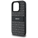 DKNY Texture Pattern Tonal Stripe iPhone 16 Pro Max Case - Black