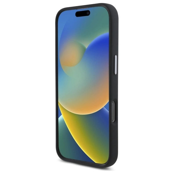 DKNY Liquid Silicone Metal Logo iPhone 16 Pro Max Case - Black