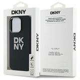DKNY Liquid Silicone Metal Logo iPhone 16 Pro Max Case - Black