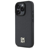 DKNY Repeat Pattern Stack Logo MagSafe iPhone 16 Pro Case - Black
