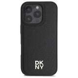 DKNY Repeat Pattern Stack Logo MagSafe iPhone 16 Pro Case - Black