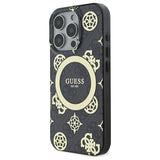 Guess IML Peony On 4G Baggrunds MagSafe-hylster til iPhone 16 Pro - sort