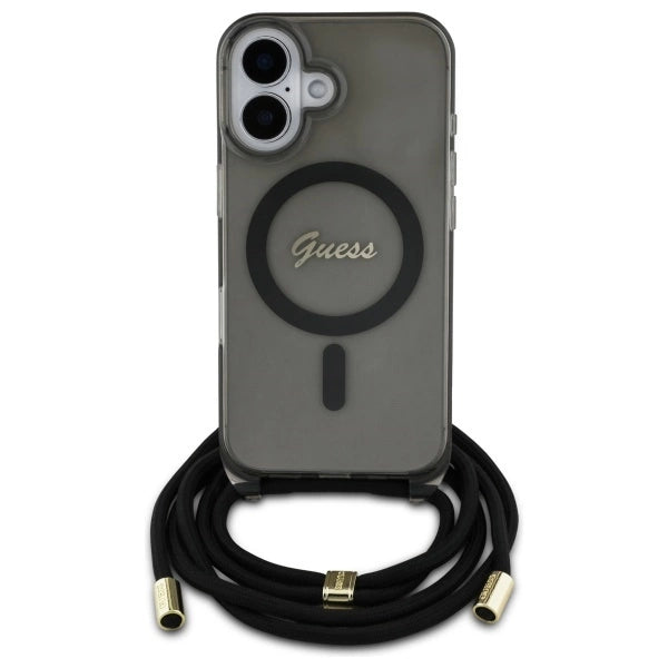 Guess Crossbody Cord Script MagSafe iPhone 16 Case - sort