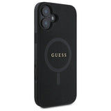 Guess Saffiano Classic Logo MagSafe-hylster til iPhone 16 - sort