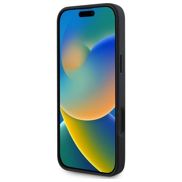 Guess Saffiano Classic Logo MagSafe-hylster til iPhone 16 - sort