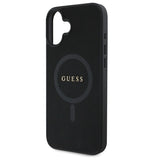 Guess Saffiano Classic Logo MagSafe-hylster til iPhone 16 - sort