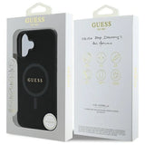 Guess Saffiano Classic Logo MagSafe-hylster til iPhone 16 - sort