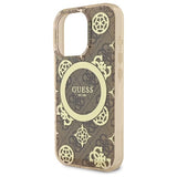 Guess IML Peony On 4G Baggrunds MagSafe Case til iPhone 16 Pro Max - Brunt
